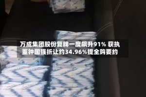 万成集团股份复牌一度飙升91% 获执董钟国强折让约34.96%提全购要约