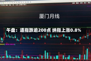 午盘：道指跌逾200点 纳指上涨0.8%