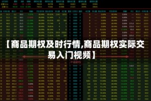 【商品期权及时行情,商品期权实际交易入门视频】