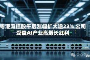 粤港湾控股午后涨幅扩大逾23% 公司受益AI产业高增长红利
