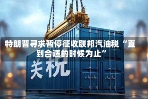 特朗普寻求暂停征收联邦汽油税 “直到合适的时候为止”