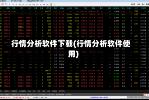 行情分析软件下载(行情分析软件使用)