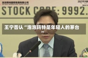王宁否认“泡泡玛特是年轻人的茅台”