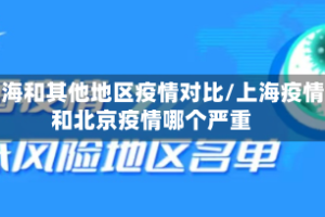 上海和其他地区疫情对比/上海疫情和北京疫情哪个严重