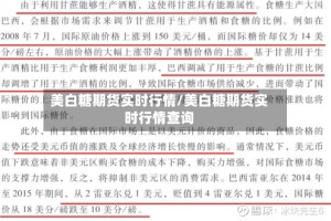 美白糖期货实时行情/美白糖期货实时行情查询