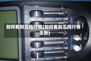 如何看到五档行情(如何看到五档行情走势)