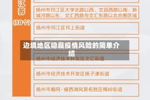 边境地区隐藏疫情风险的简单介绍