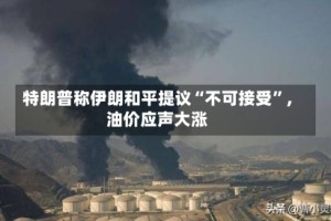 特朗普称伊朗和平提议“不可接受”，油价应声大涨