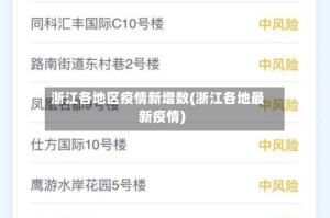 浙江各地区疫情新增数(浙江各地最新疫情)
