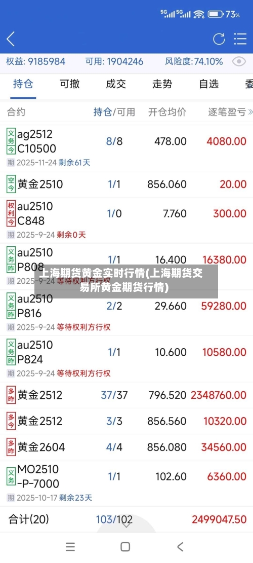 上海期货黄金实时行情(上海期货交易所黄金期货行情)-第1张图片