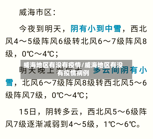 威海地区有没有疫情/威海地区有没有疫情病例-第2张图片