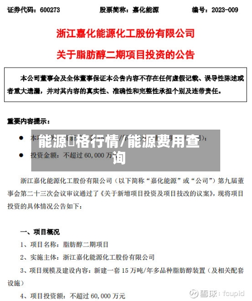 能源價格行情/能源费用查询-第1张图片