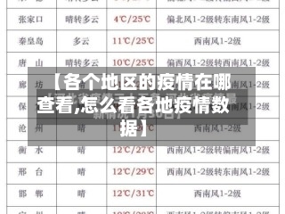 【各个地区的疫情在哪查看,怎么看各地疫情数据】-第2张图片