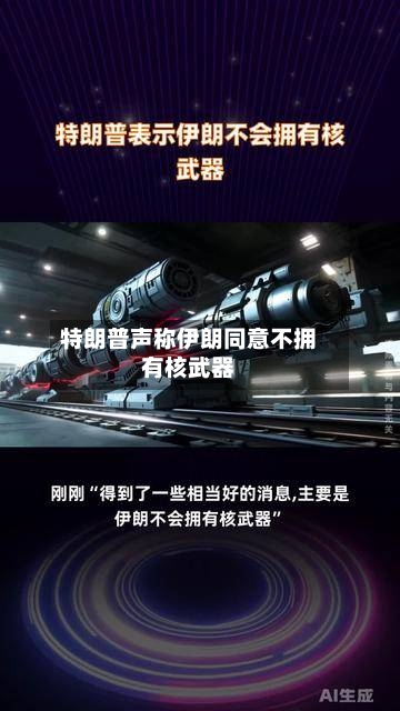 特朗普声称伊朗同意不拥有核武器-第2张图片