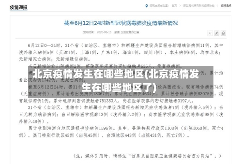 北京疫情发生在哪些地区(北京疫情发生在哪些地区了)-第1张图片