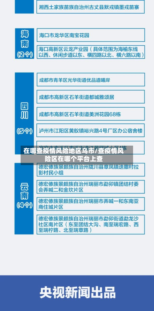 在哪查疫情风险地区乌市/查疫情风险区在哪个平台上查-第1张图片
