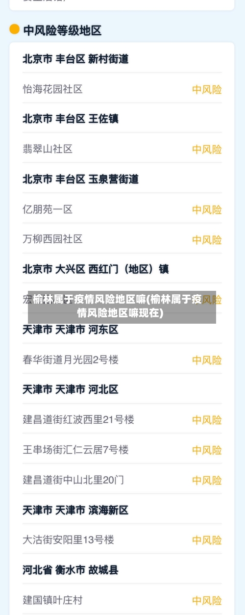 榆林属于疫情风险地区嘛(榆林属于疫情风险地区嘛现在)-第1张图片