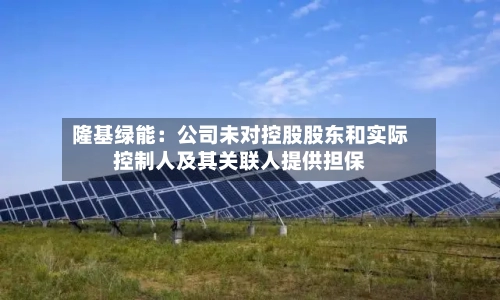 隆基绿能：公司未对控股股东和实际控制人及其关联人提供担保-第3张图片