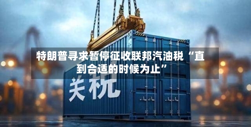 特朗普寻求暂停征收联邦汽油税 “直到合适的时候为止	”-第1张图片