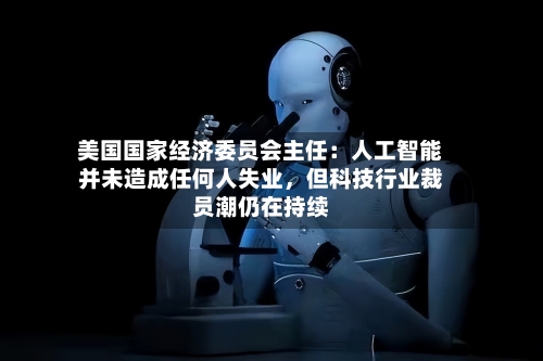 美国国家经济委员会主任：人工智能并未造成任何人失业	，但科技行业裁员潮仍在持续-第3张图片
