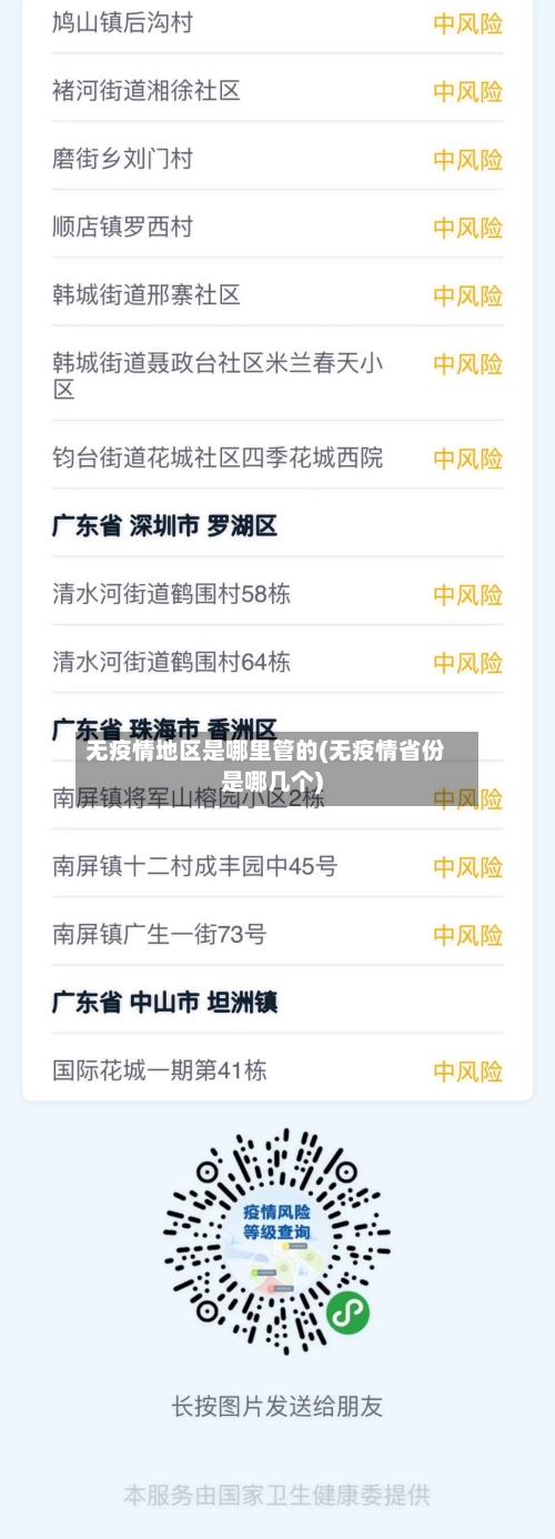 无疫情地区是哪里管的(无疫情省份是哪几个)-第1张图片