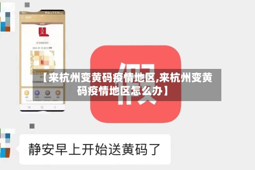 【来杭州变黄码疫情地区,来杭州变黄码疫情地区怎么办】-第1张图片