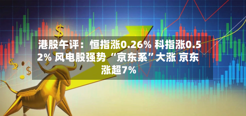 港股午评：恒指涨0.26% 科指涨0.52% 风电股强势 “京东系”大涨 京东涨超7%-第1张图片
