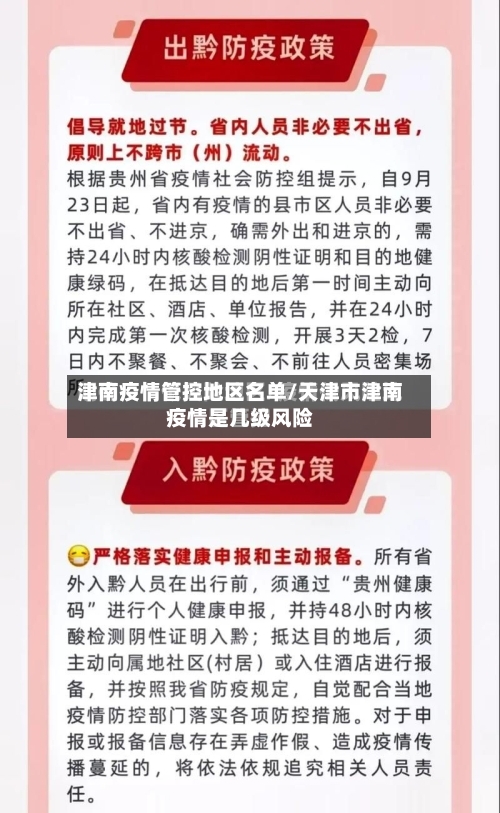 津南疫情管控地区名单/天津市津南疫情是几级风险-第1张图片