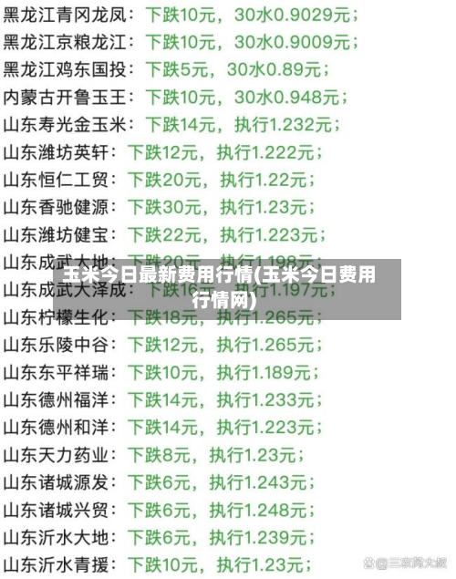 玉米今日最新费用行情(玉米今日费用行情网)-第2张图片