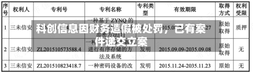 科创信息因财务造假被处罚，已有案件递交立案-第3张图片
