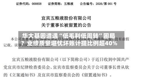 华大基因遭遇“低毛利低周转”困局？业绩质量堪忧坏账计提比例超40%-第1张图片
